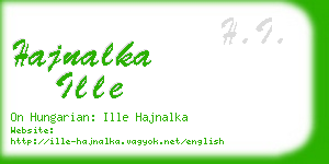 hajnalka ille business card